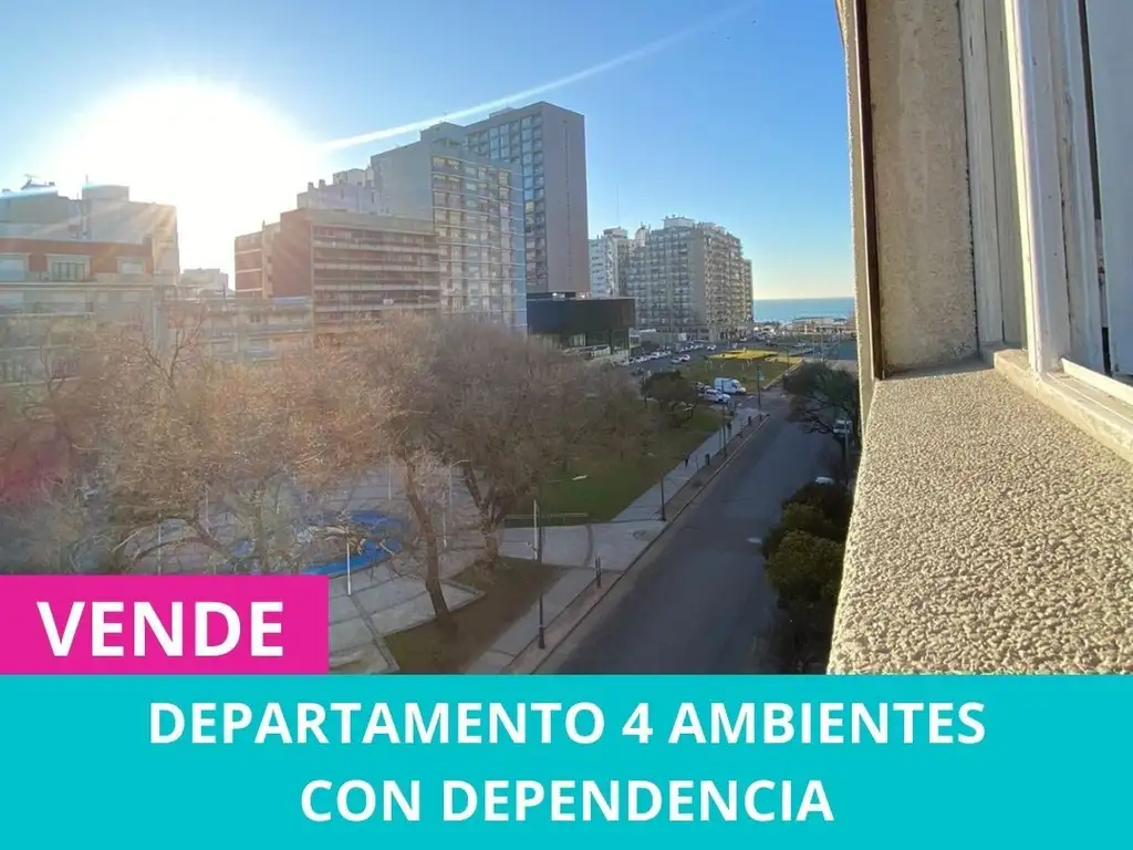 VENTA. Depto. 4 ambientes con dependencia. Córdoba y Av. Luro. Mar del Plata