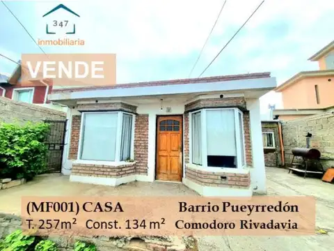 (MF001) En Venta Casa en Barrio Pueyrredón, Comodoro Rivadavia