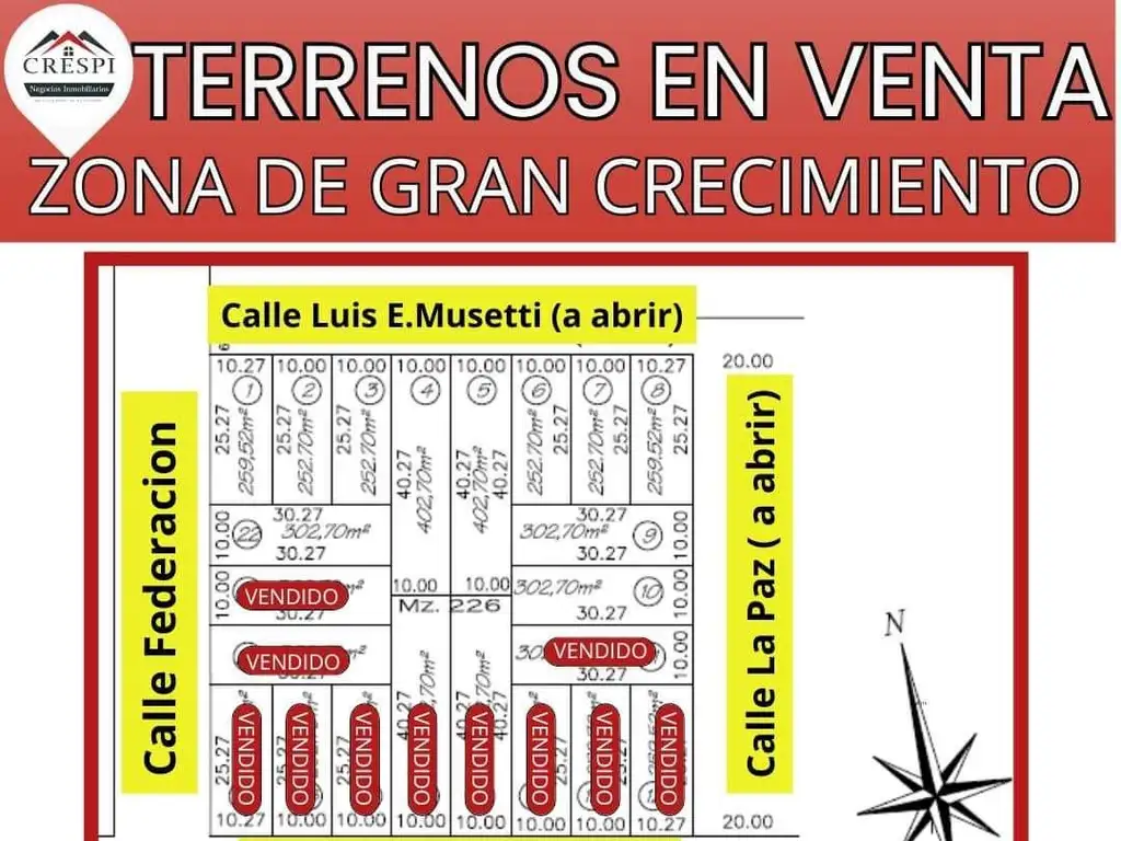 Imperdibles lotes en Concordia