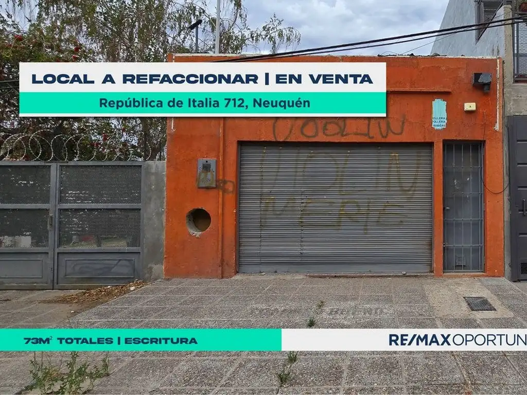 LOCAL A REFACCIONAR EN VENTA  EN NEUQUÉN CAPITAL