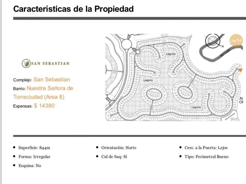 LOTE EN SAN SEBASTIAN  AREA 8