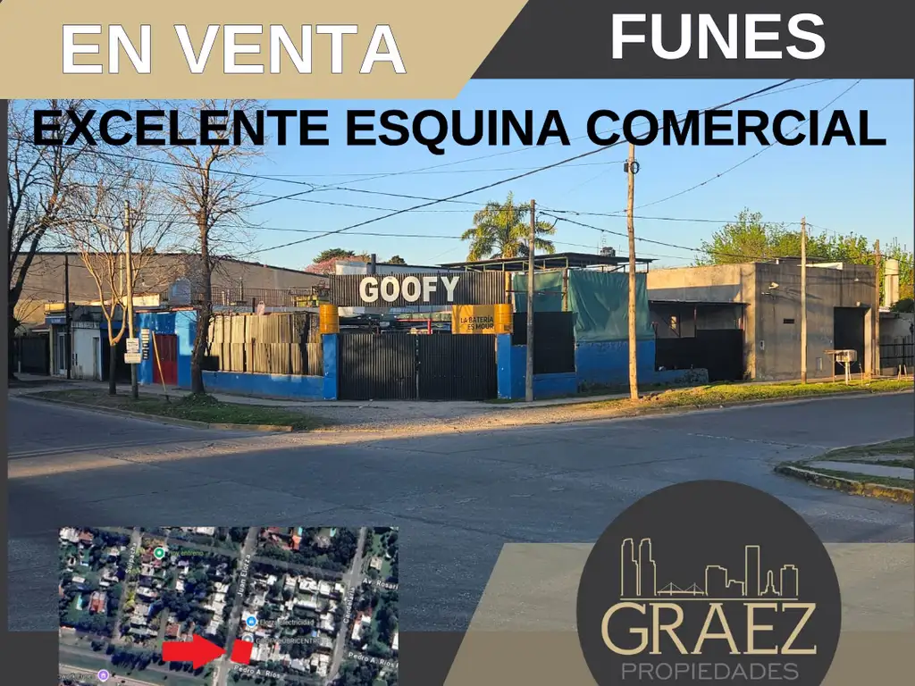 Excelente esquina comercial en Funes - Elorza y Pedro Rios