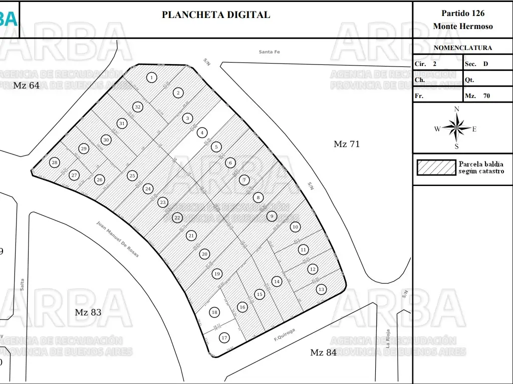 LOTE DE 600 MTS2 EN VENTA EN MONTE HERMOSO