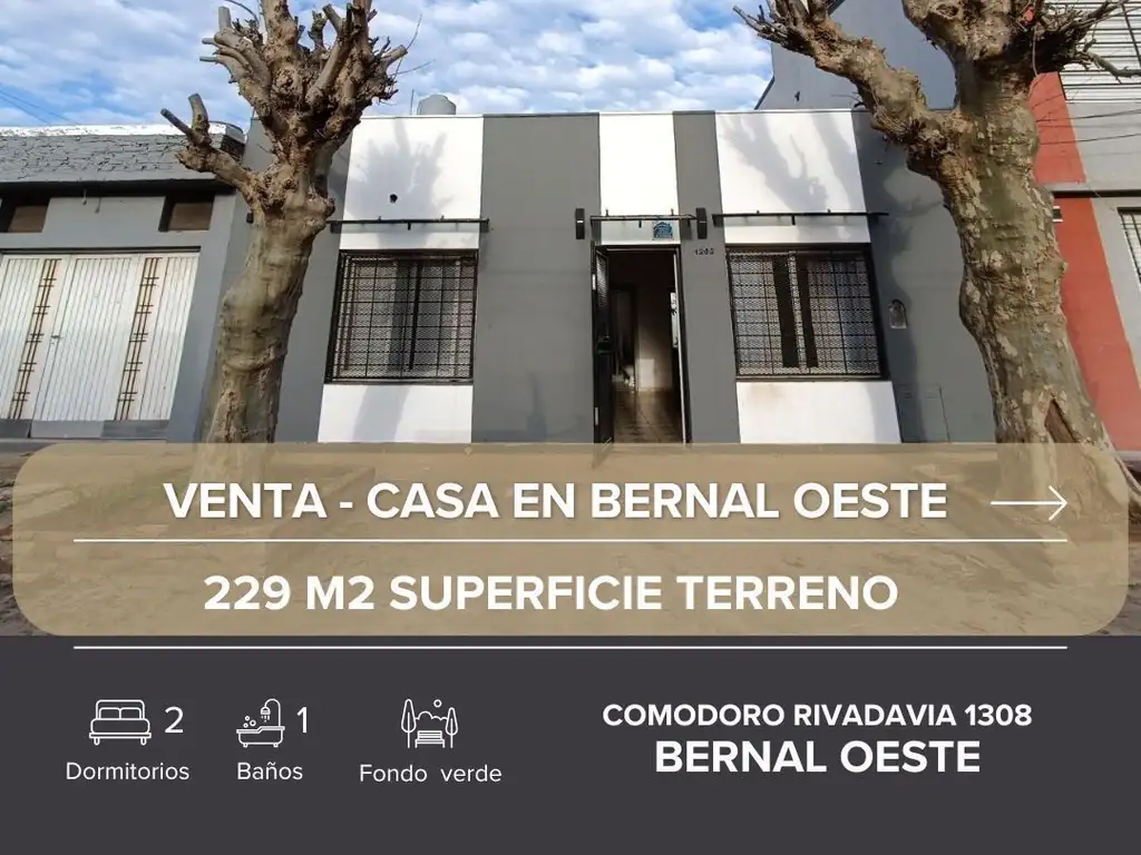 VENTA DE CASA 3 AMBIENTES - Bernal Oeste - Quilmes