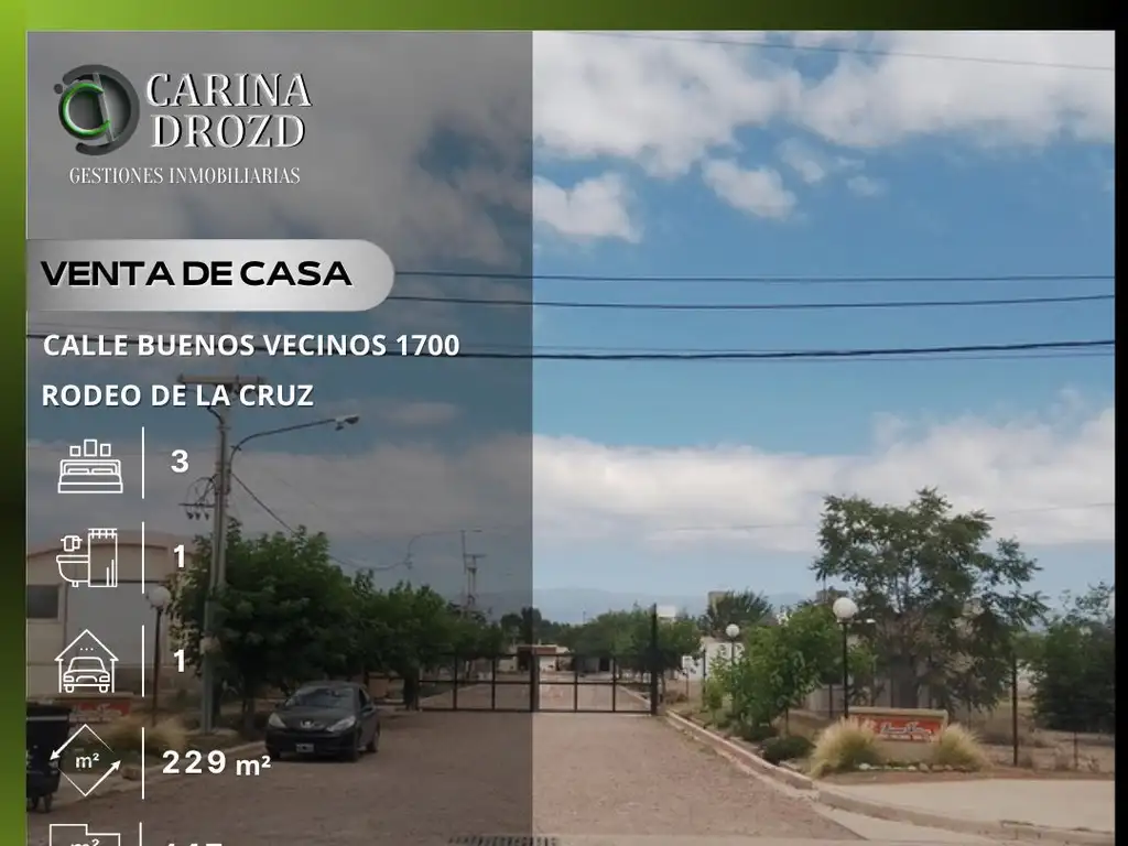 Casa en venta de 3 dormitorios c/ cochera en Rodeo de la Cruz