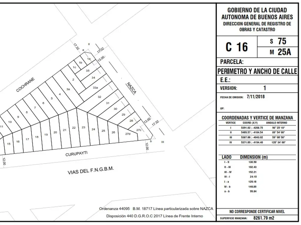 terreno 8.40 x 18