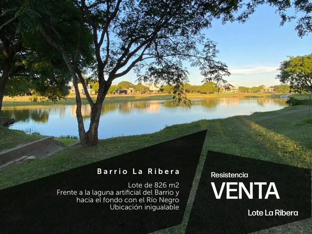 Venta Terreno monoambiente 826m2 Barrio La Ribera Resistencia