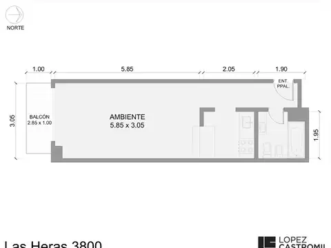 Departamento en Alquiler en Botanico - Monoambiente