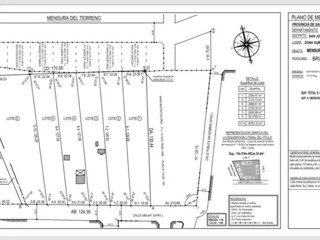 SE VENDE PROYECTO DE LOTEO EN RUTA 1 KM 6,5