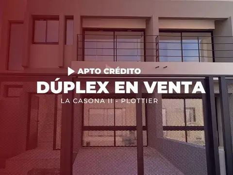 Dúplex 2 dorm en venta La casona 2 plottier