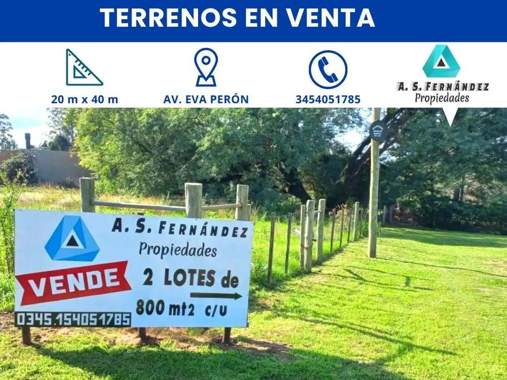 TERRENOS EN IMPORTANTE AVENIDA DE LA CIUDAD