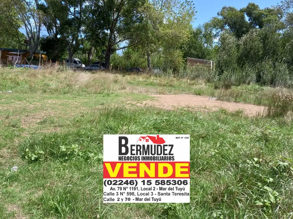 Venta de lote en calle 10 e/ 47 y 48 de Santa teresita