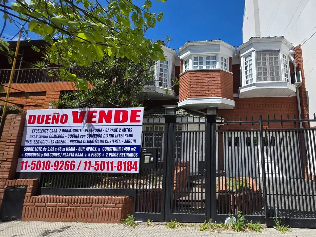 Dueño Vende Exclusivo Lote Usam / Casa En Villa Devoto