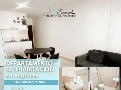 DEPARTAMENTO 1 DORMITORIO AMUEBLADO SAN LORENZO N° 1025