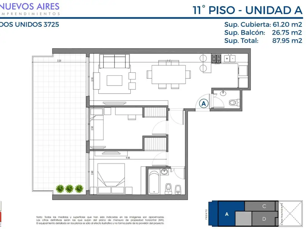 Departamento en el emprendimiento Estados Unidos 3725