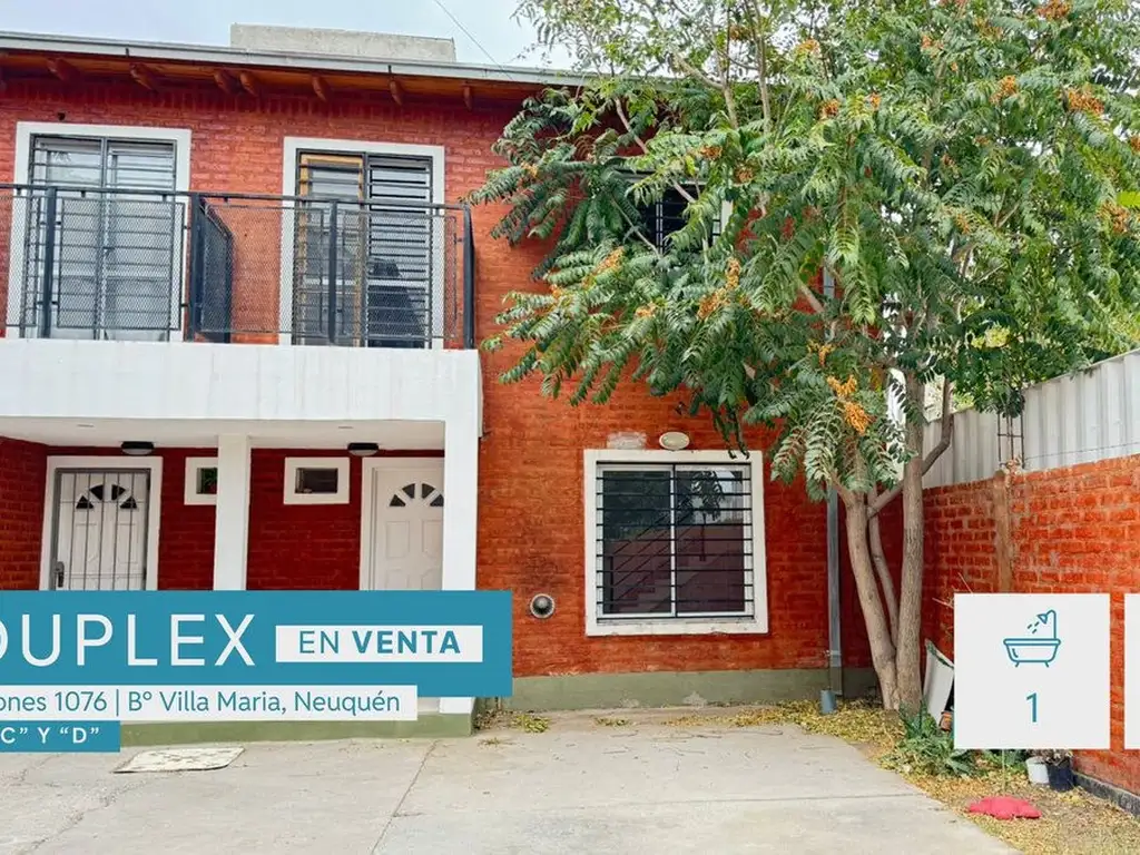 Duplex 2 dorm. en B° Villa Maria, Neuquén