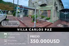 HOTEL DE RENOMBRE Y  TRAYECTORIA EN ZONA RESIDENCIAL/COMERCIAL DE VILLA CARLOS PAZ