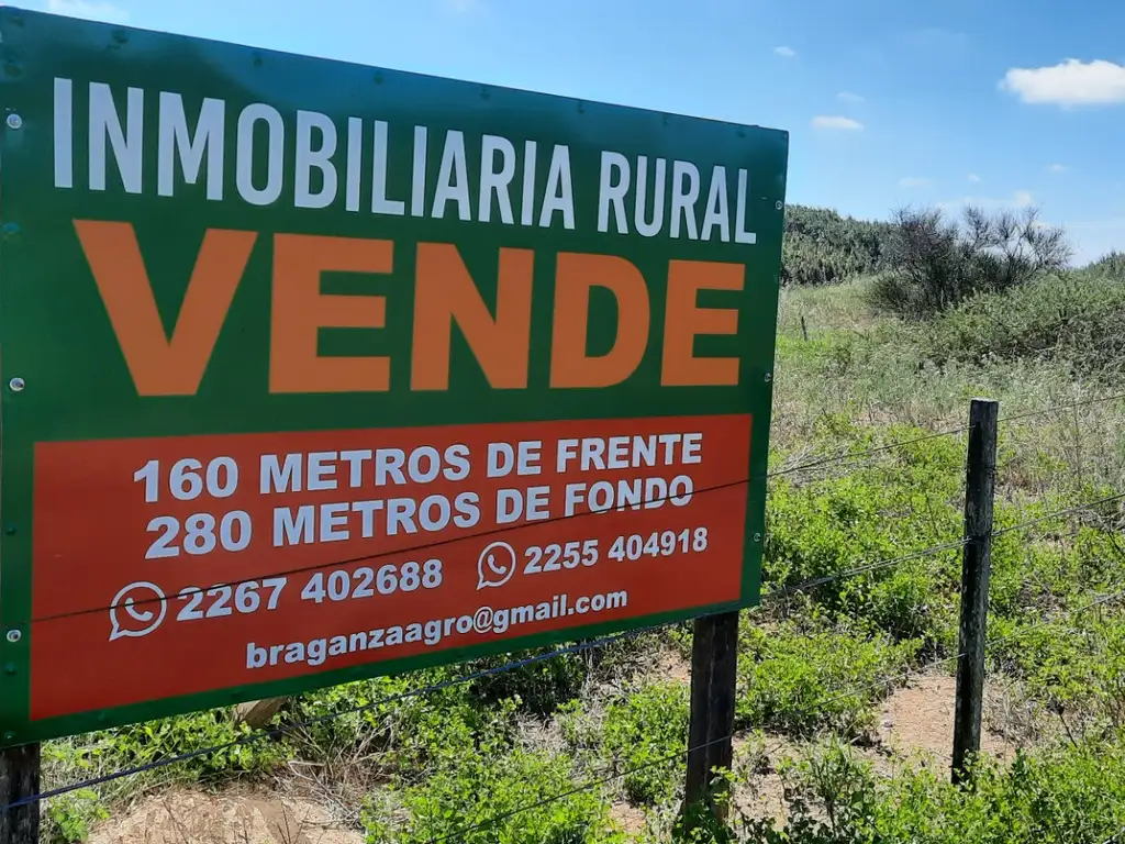 Frente de ruta Km 415.RUTA INTERBALNEARIA. 160m por 280m a 1000 m del ingreso sur-Villa Gesell