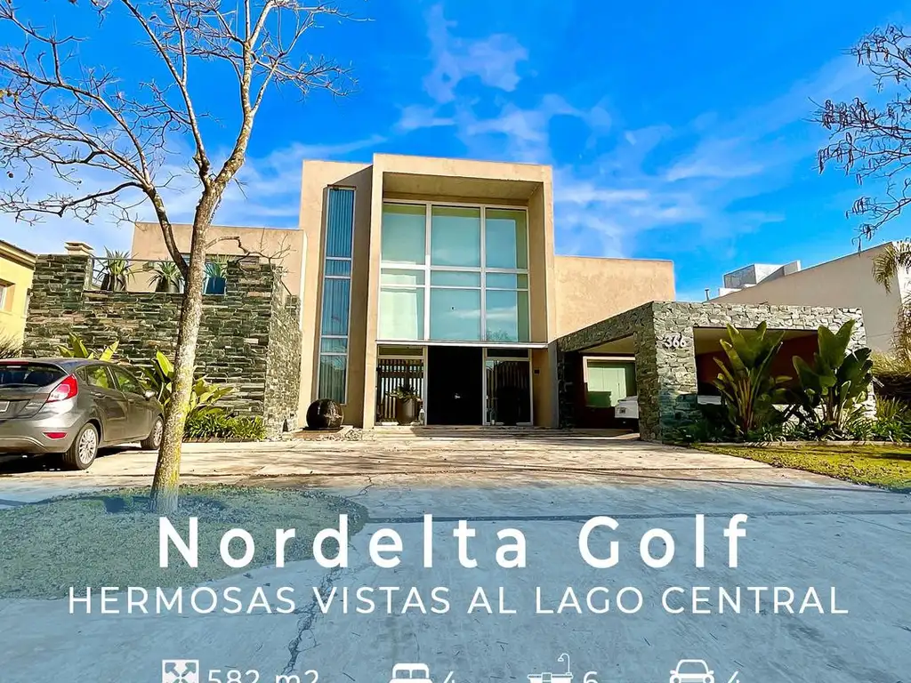 Nordelta golf sobre el lago central