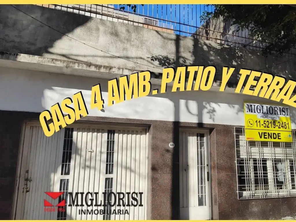 Casa de 4 ambientes en Venta en Villa crespo