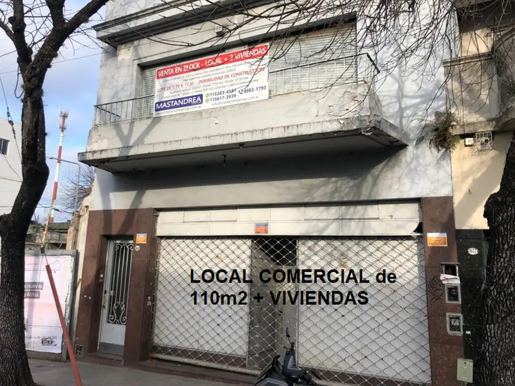 Local Comercial de 110 m² + 2 Viviendas - Edificio en Block