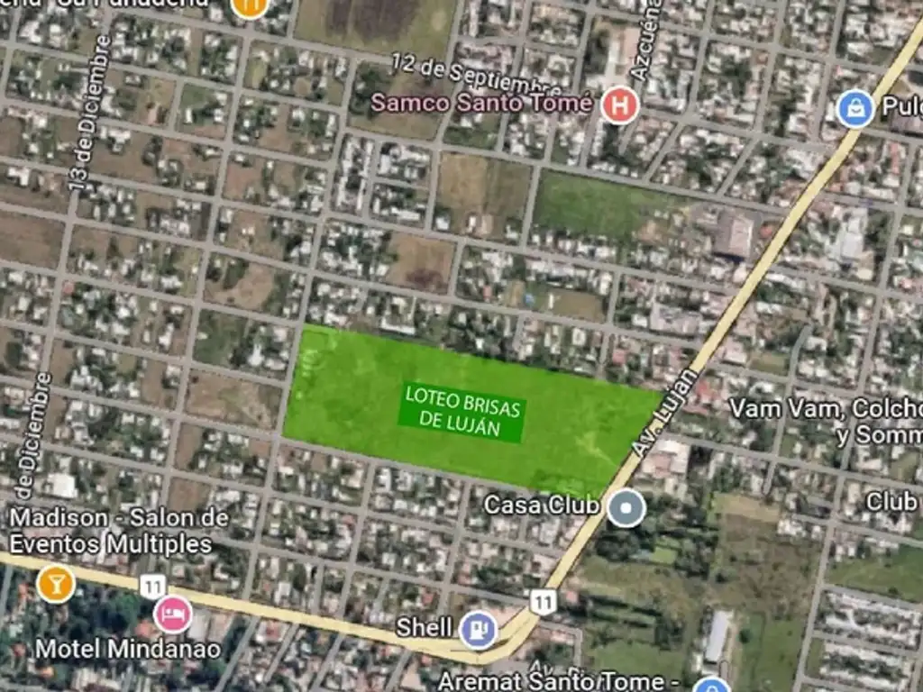 Venta de terreno en Brisas de Lujan