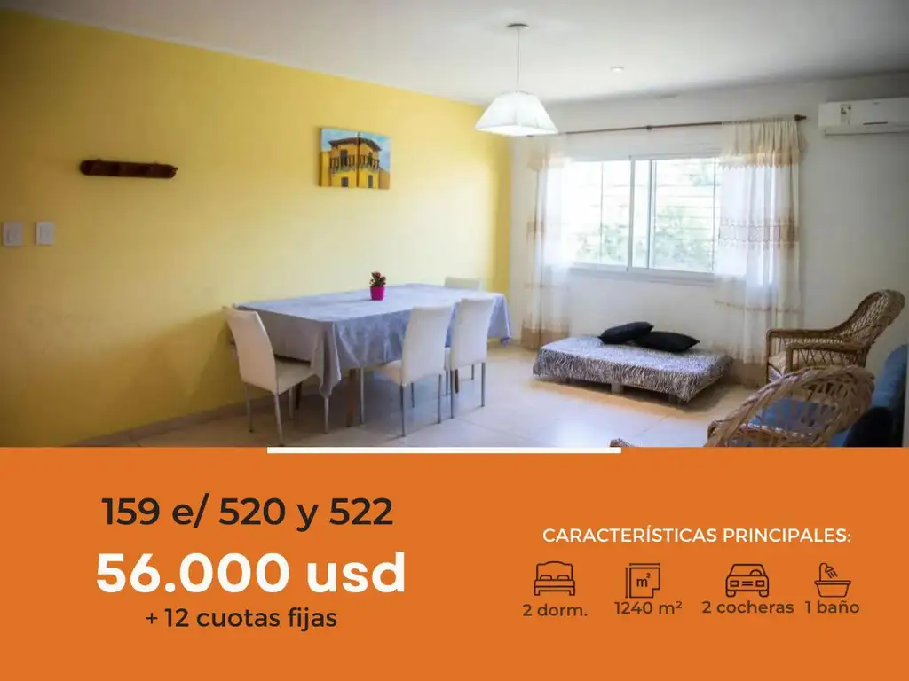 Casa en venta - 2 dormitorios 1 baño - 92mts2  - Melchor Romero [FINANCIADA]