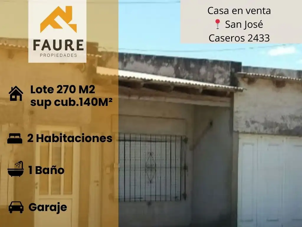 VENTA DE CASA C/PATIO EN SAN JOSE