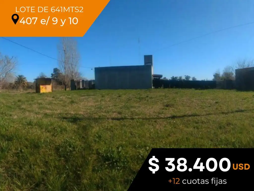 Terreno en venta - 641mts2 - Villa Elisa, La Plata [FINANCIADO]