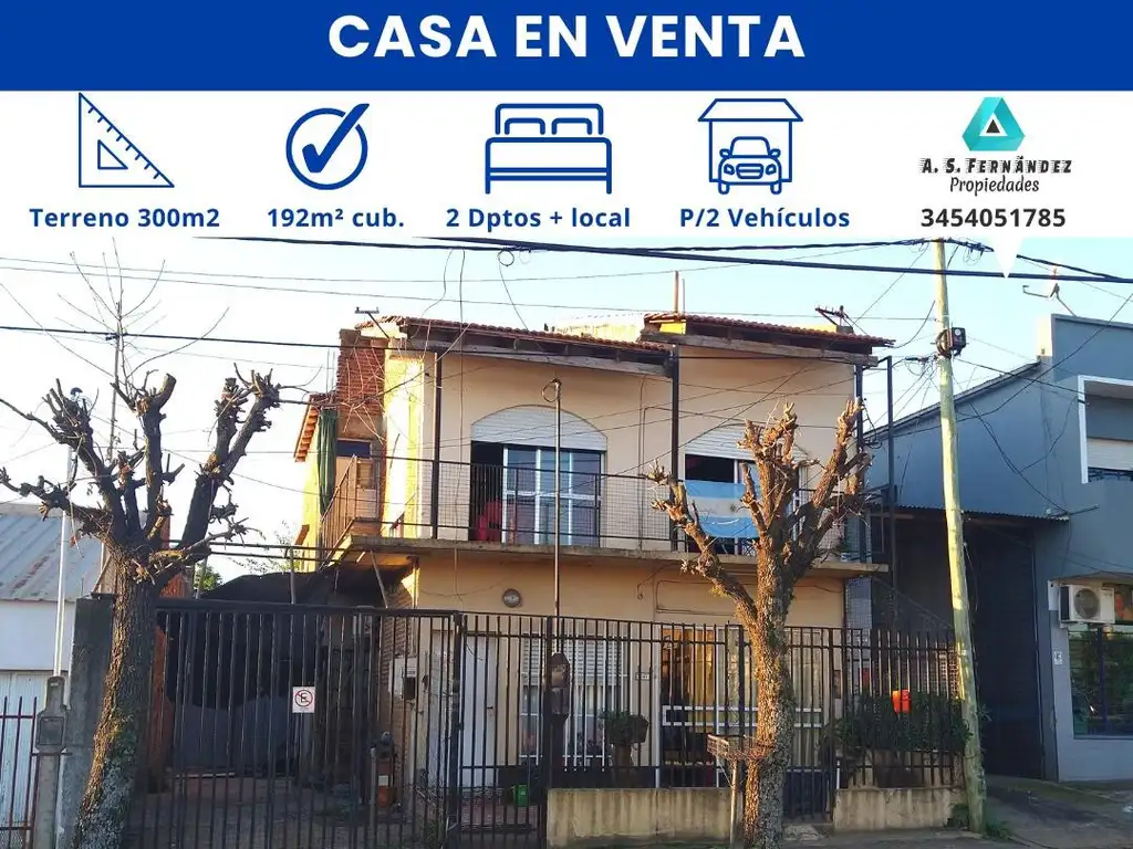 CASA DE DOS PLANTAS SOBRE IMPORTANTE AVENIDA