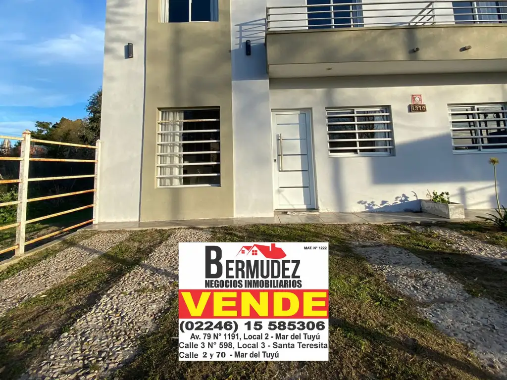 Duplex venta 3 ambientes Mar del tuyu calle 79 entre 13 y 14