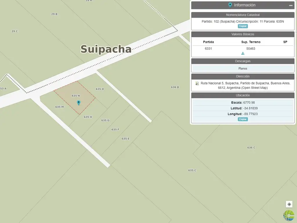 Campo en venta en Suipacha