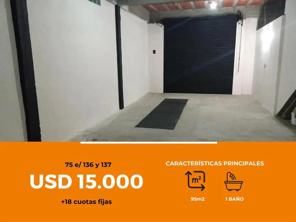 Depósito en venta - 129 mts2 - La Plata [FINANCIADO]