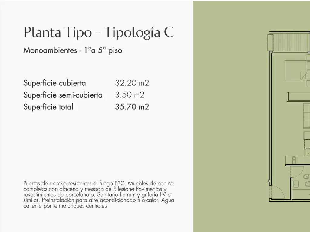 Departamento Monoabiente a estrenar en  Nueva Pompeya. Anticipo y cuotas