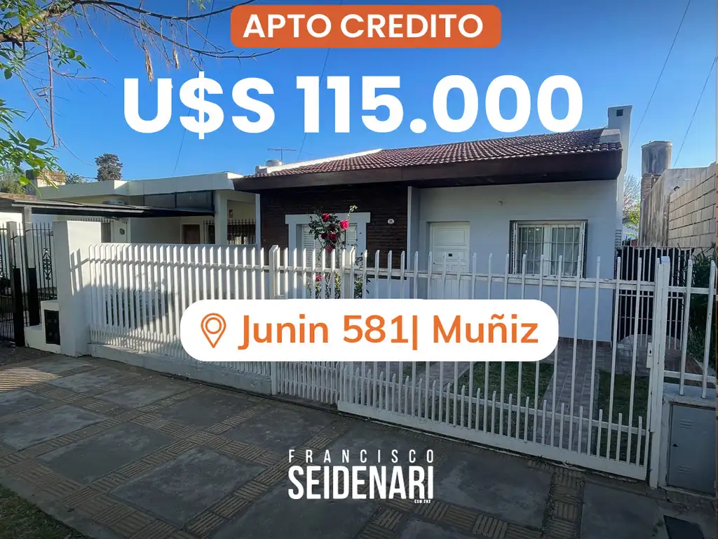 VENTA CASA 3 AMBIENTES - MUÑIZ