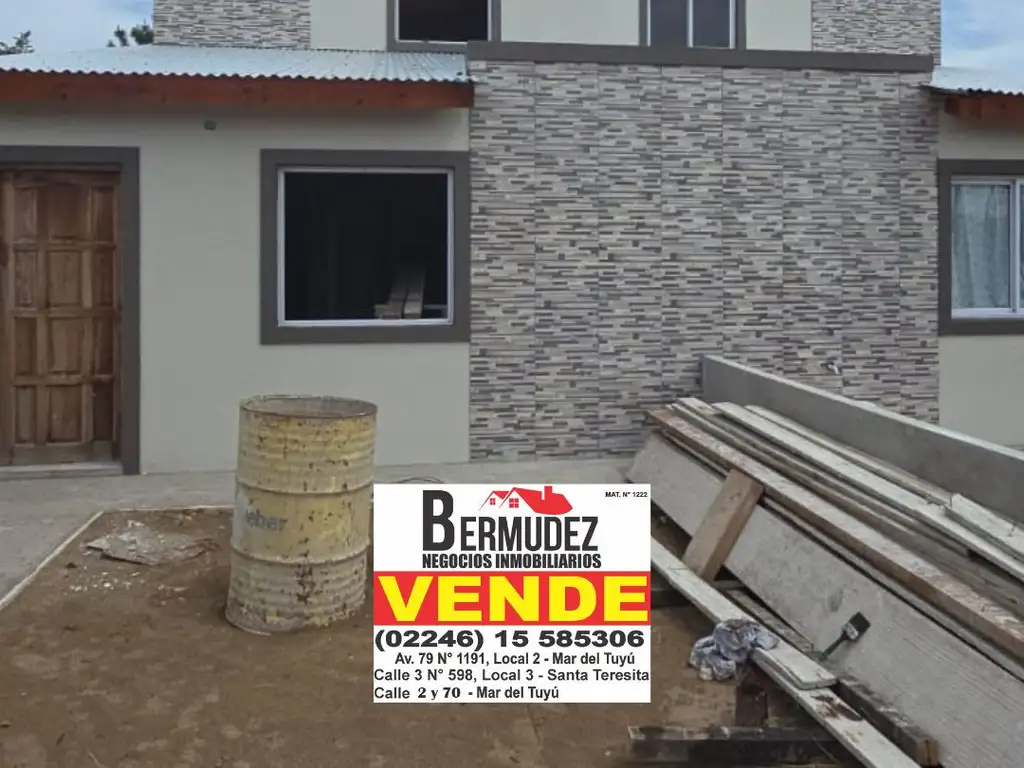 Venta Chalet 3 Amb al frente, Financiado. Calle 6 E/ 90 Y 91 Mar Del Tuyu