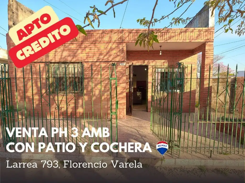 PH 3 AMBIENTES COCHERA FCIO VARELA APTA CREDITO