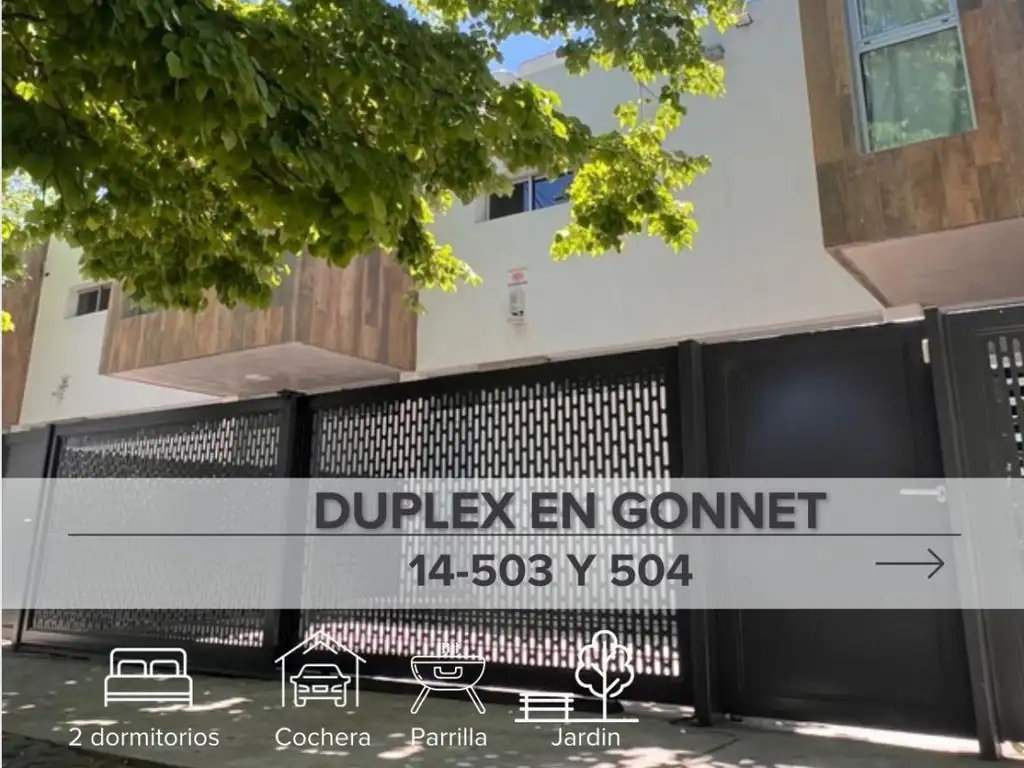 DUPLEX EN VENTA EN GONNET