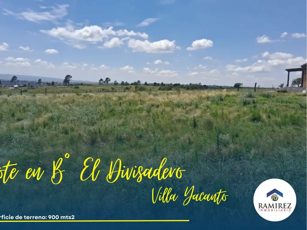 Lote en B° El Divisadero Villa Yacancto de Calamuchita