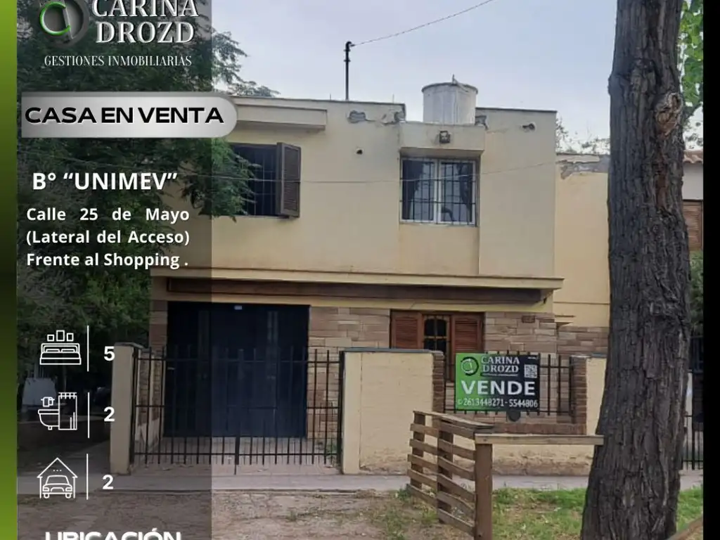 Casa en venta de 5 dormitorios c/ cochera en Villa Nueva