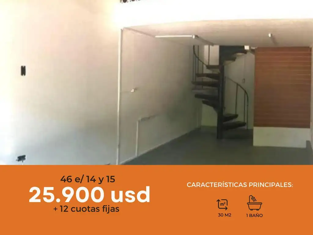 Local en venta - 30Mts2 - La Plata [FINANCIADO]