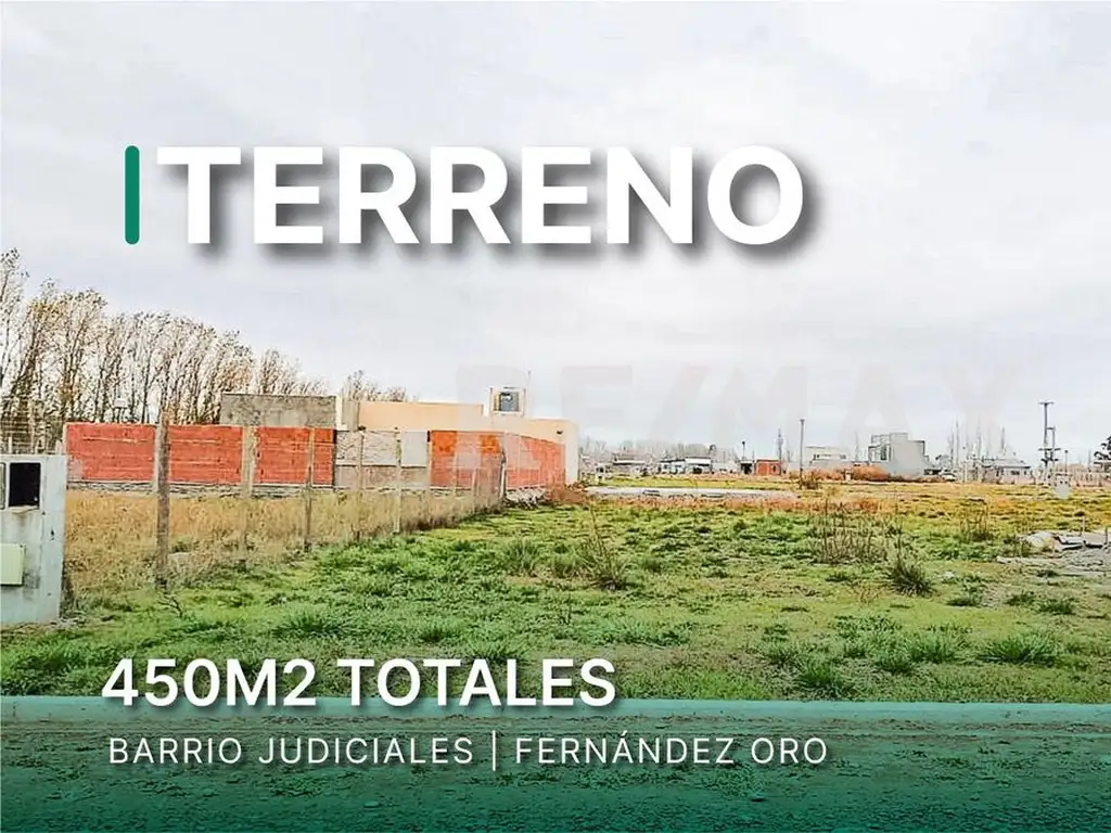 Venta terreno Judiciales en Fernandez Oro RioNegro