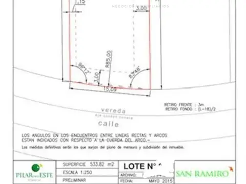 Terreno Lote en Venta en San Ramiro, Pilar del Este, G.B.A. Zona Norte - PME2880_LP587099_1 - Foto 0