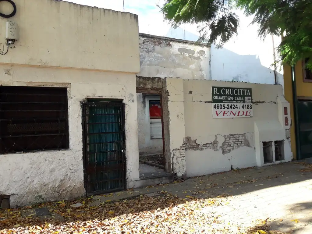 Terreno 8,66x35 mts .con vivienda a refaccionar - VENTA