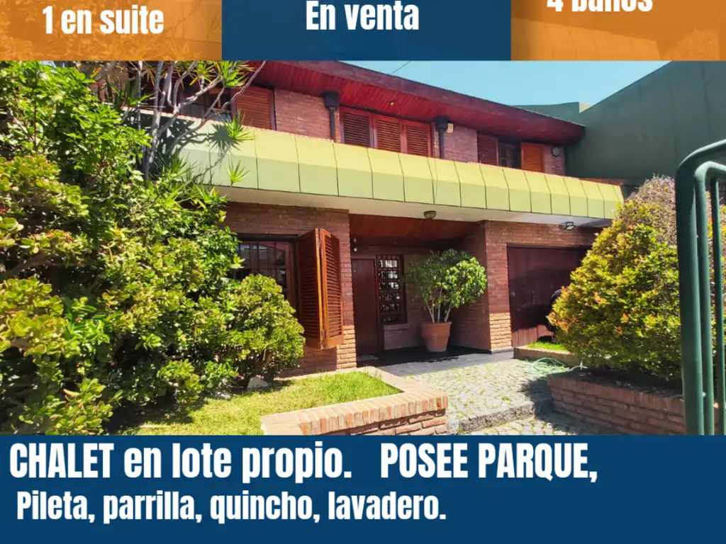 GRAN CASA/CHALET DE 5 AMBIENTES, EN MUY BUEN ESTADO Y EN VENTA