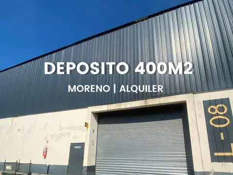 Deposito de 411 m2 en predio cerrado.