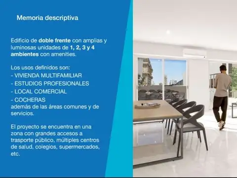 Departamento en Venta de 1 dormitorio