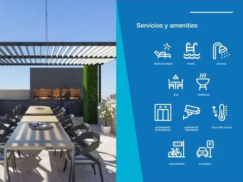 Departamento 2 ambientes con 1 baño