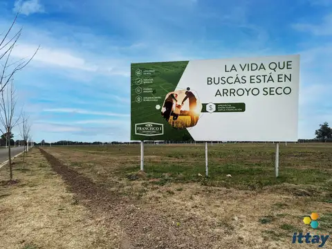 Lotes en VENTA, Francisco I, Barrio Abierto residencial  Arroyo seco, Santa Fé.