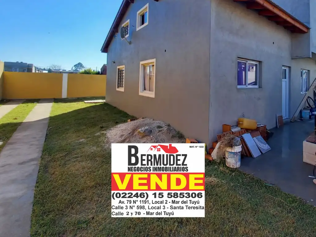 Venta Chalet 4 amb, UF 5, oportunidad financiada! Calle 83 e/ 6 y 7 de Mar del tuyu